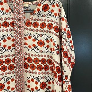 Printed Dress from Purificacion Garcia <Spain)- blue, white, red motifs.
